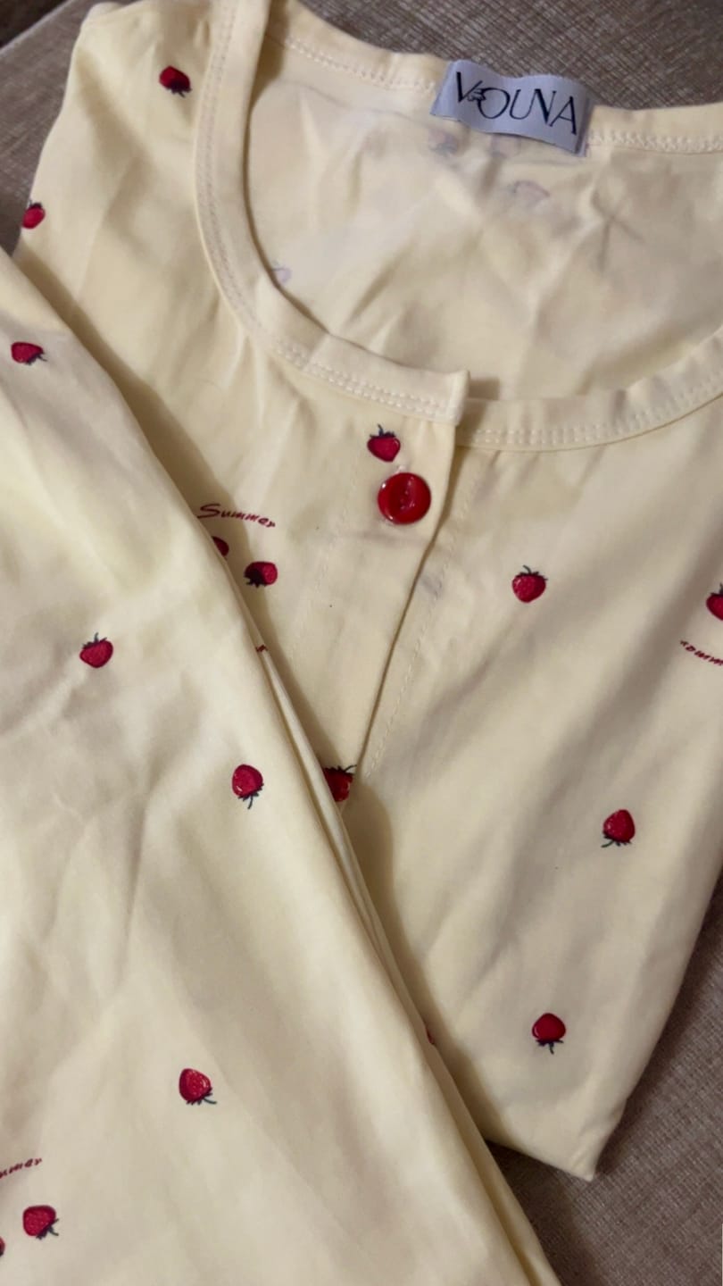 Customer photo review of Sweet strawberry pajama