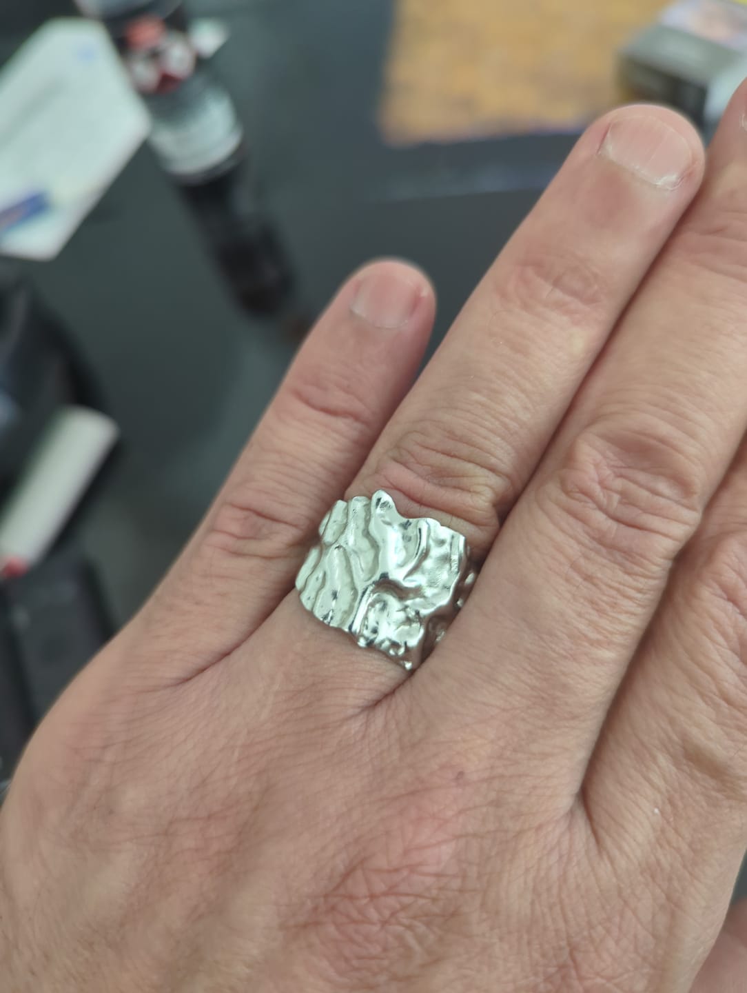 Customer photo review of Majlis - Hammered Ring Stainless Steel