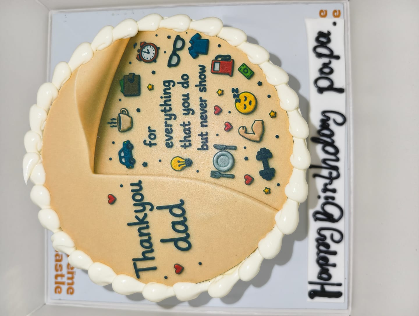 Customer photo review of Thank You Dad For Everything Photo Cake
