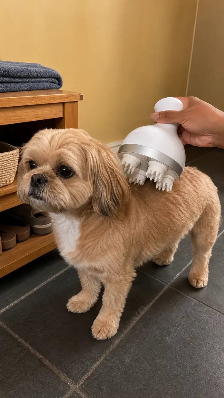 Customer photo review of Viva PetZen Ergonomic Pet Massager
