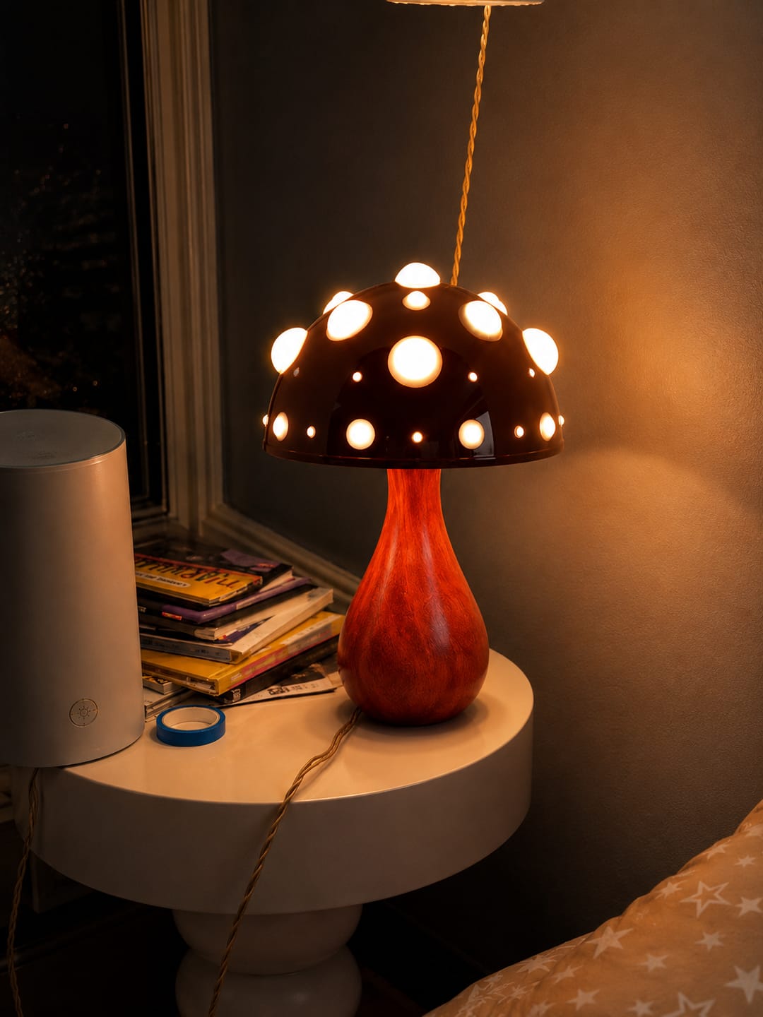 Customer photo review of Designer Mushroom Table Lamp