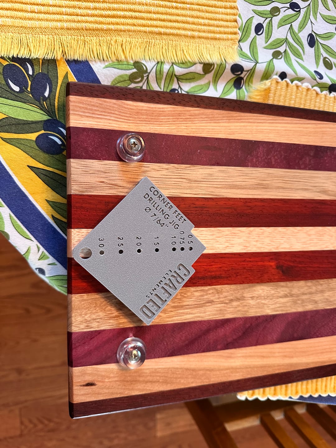 Customer photo review of Cutting Board Corner Feet Drilling Jig