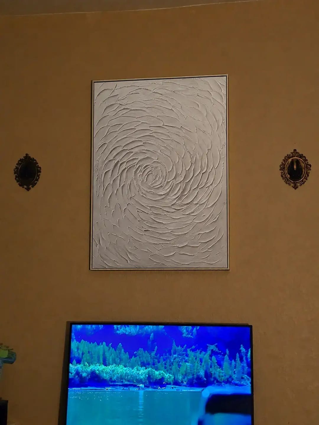 Customer photo review of White Gyre Wabi Sabi Painting