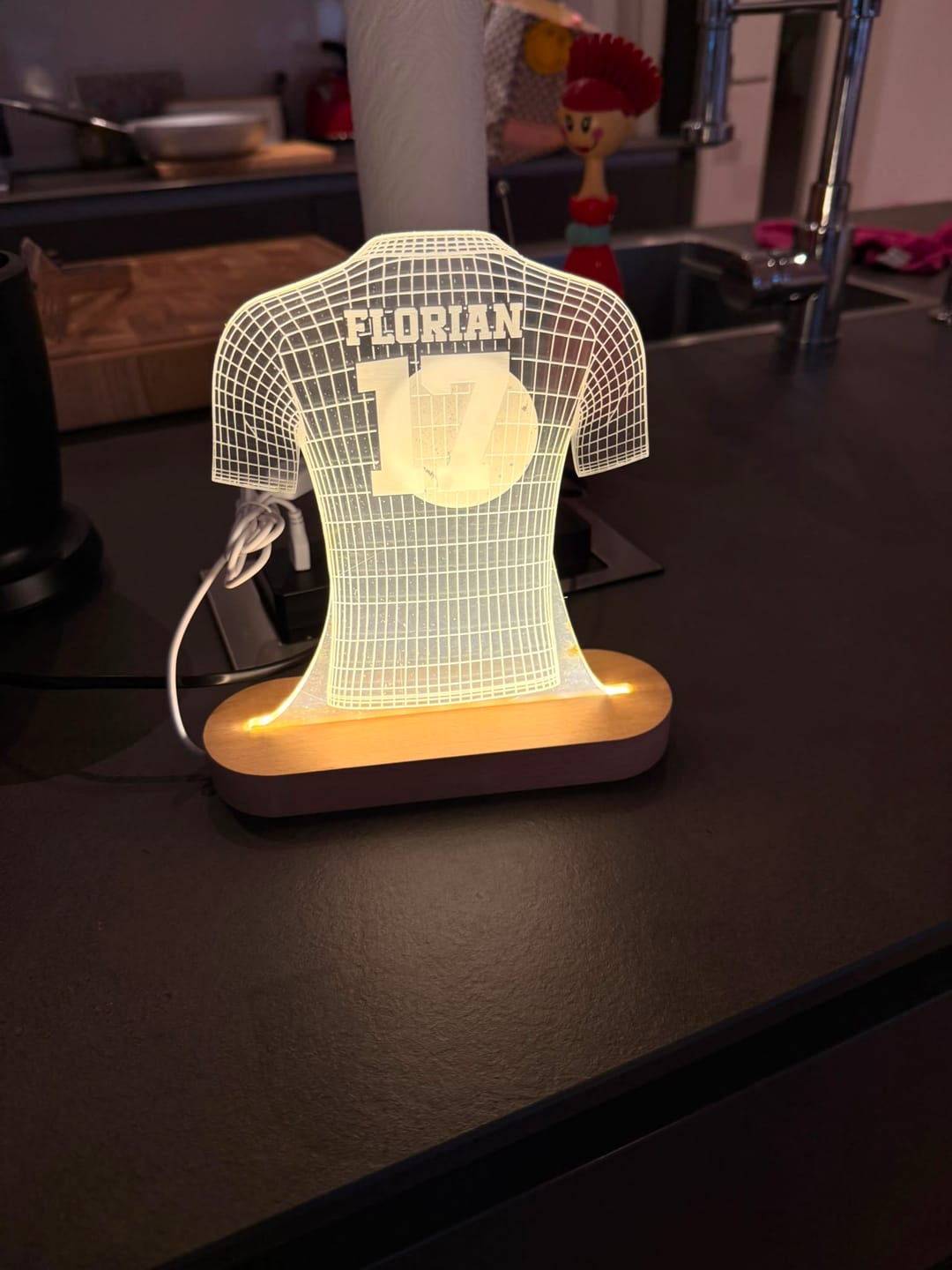 Customer photo review of 3D Sportshirt-Lampe