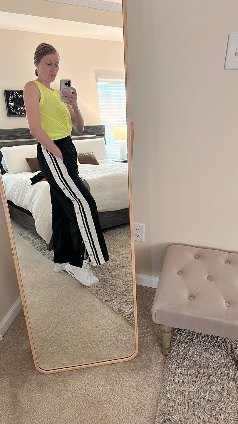 Customer photo review of Dale-Z High Waisted Pants With Side Snaps