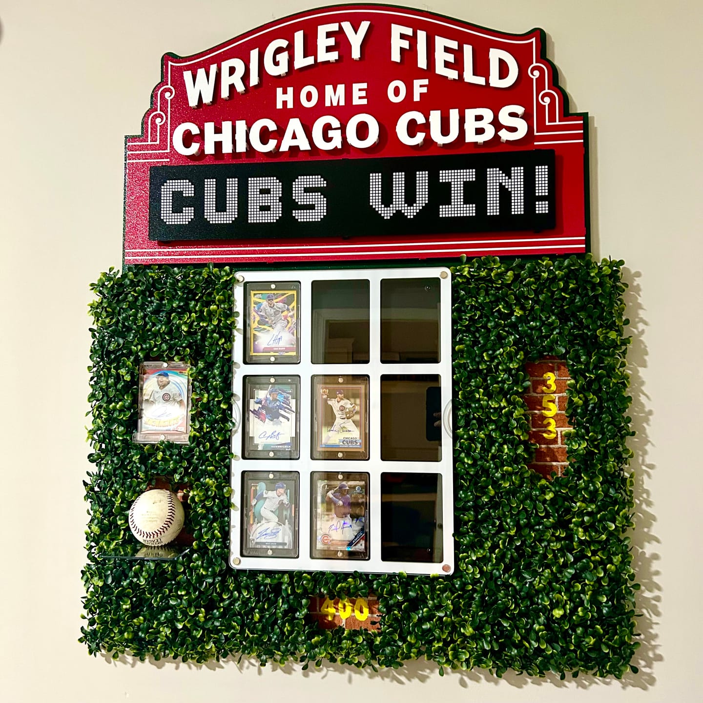 Customer photo review of Chicago Cubs Wrigley Field Marquee Metal Wall Art
