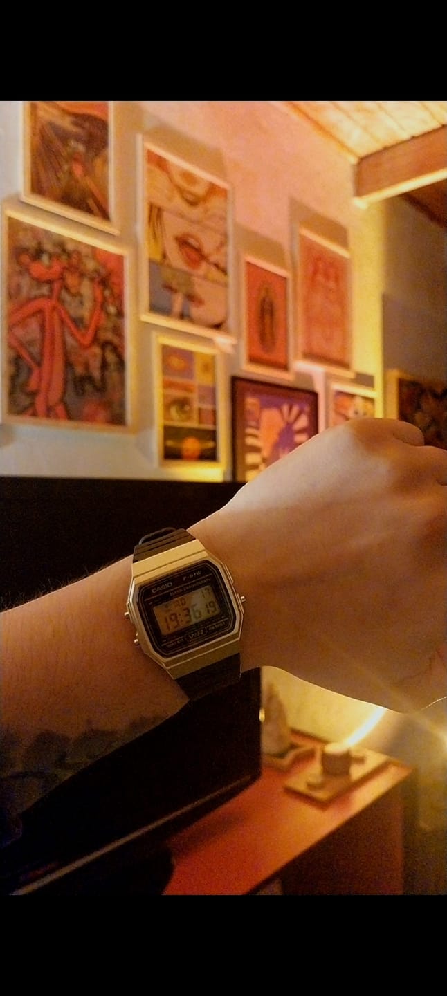 Customer photo review of Reloj Casio Vintage F-91WM-9ADF Dorado/Negro
