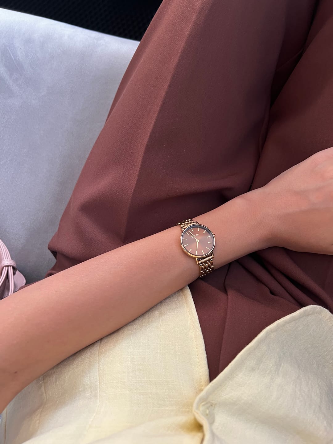 Customer photo review of Ruby Petite Gold Brown