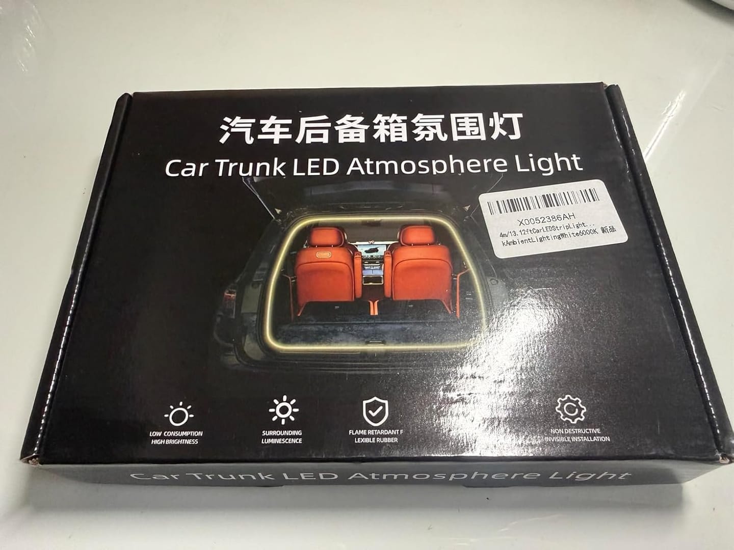 Customer photo review of BOLTHUT™ LED Trunk Light Strip — Auto-On Cargo Lighting
