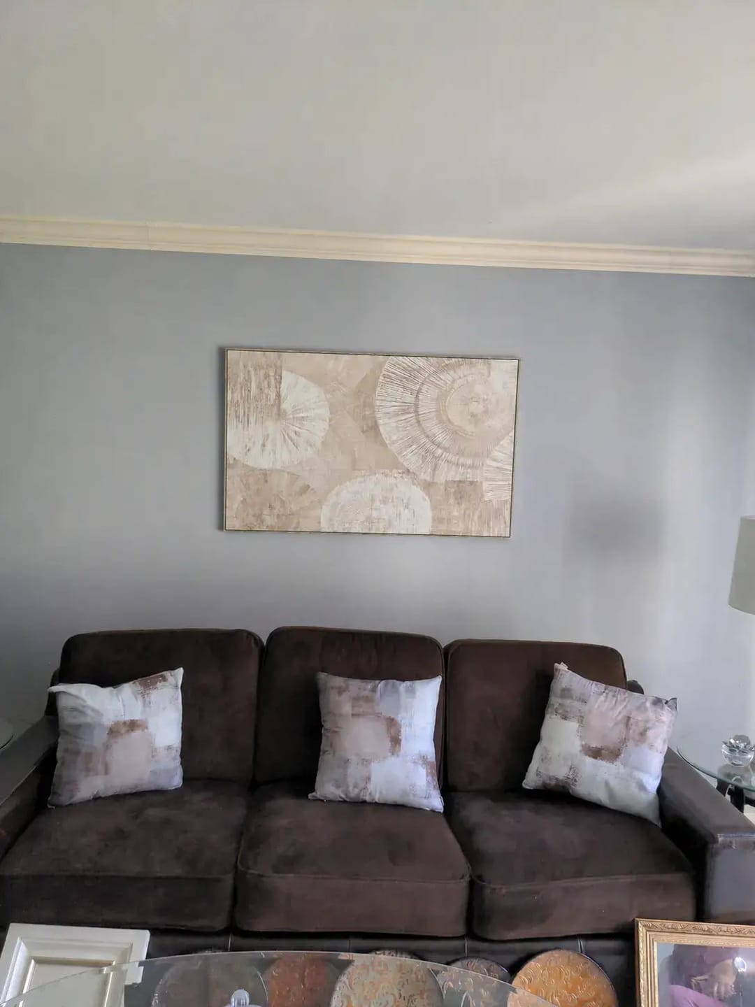 Customer photo review of Grain Circles Wabi Sabi Art