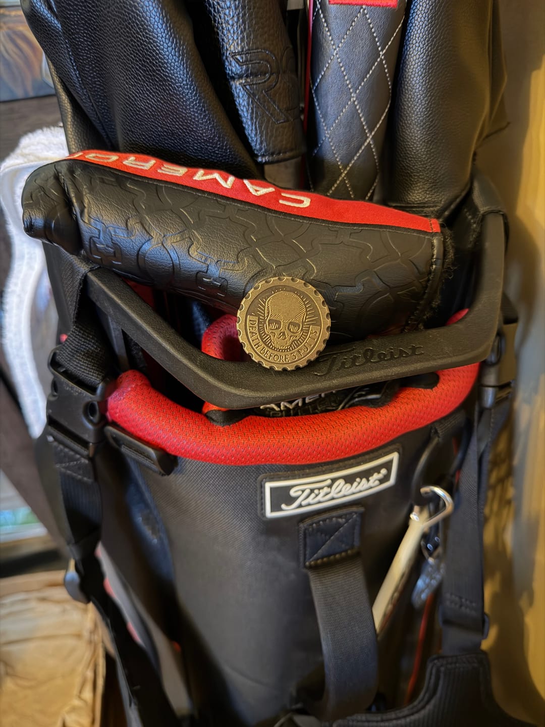 Customer photo review of Death Before 3 Putts - Brass EDC Marker