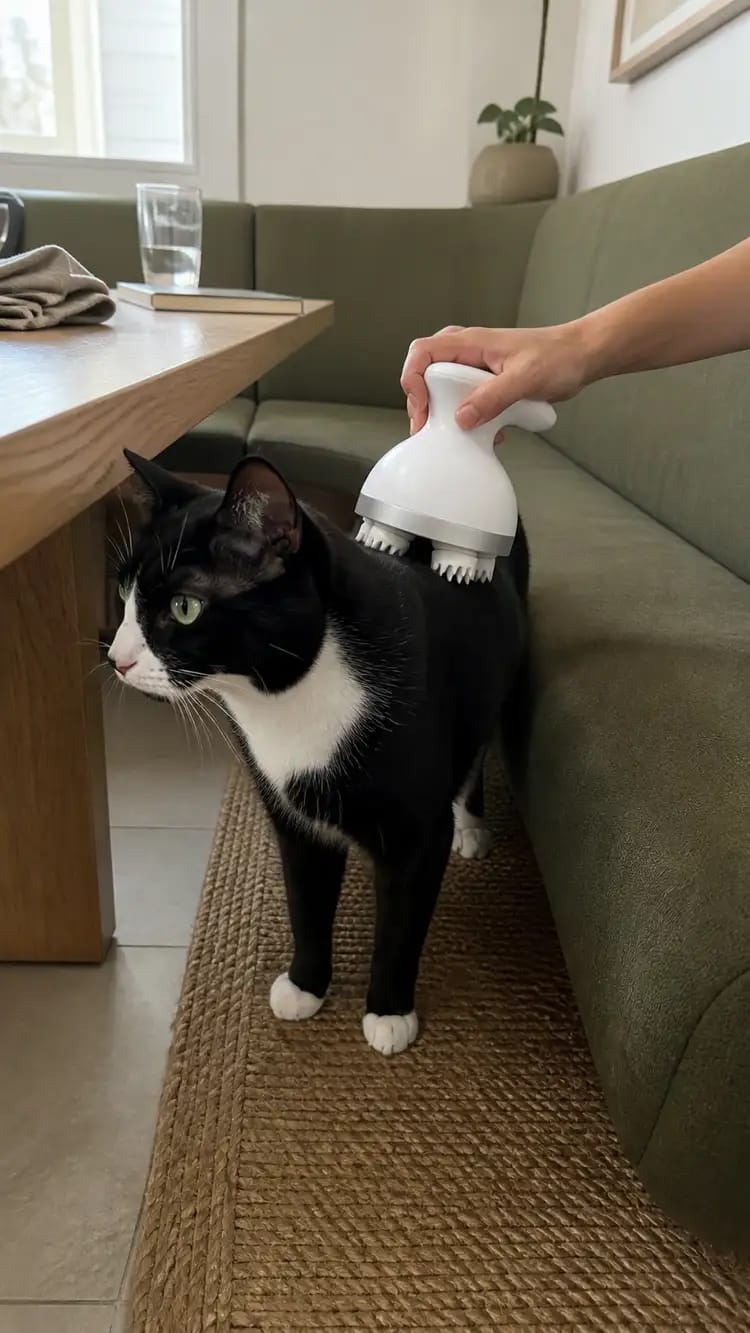 Customer photo review of Viva PetZen Ergonomic Pet Massager