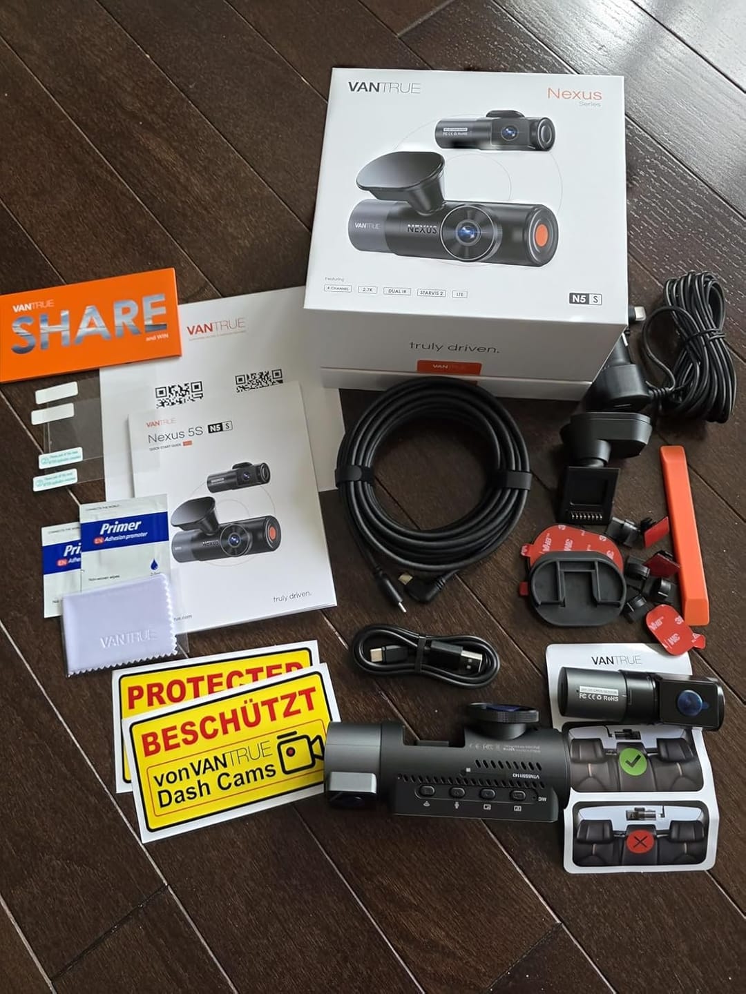 Customer photo review of BOLTHUT™ 4-Channel Dash Cam — 360° Front, Rear & Cabin, Night Vision