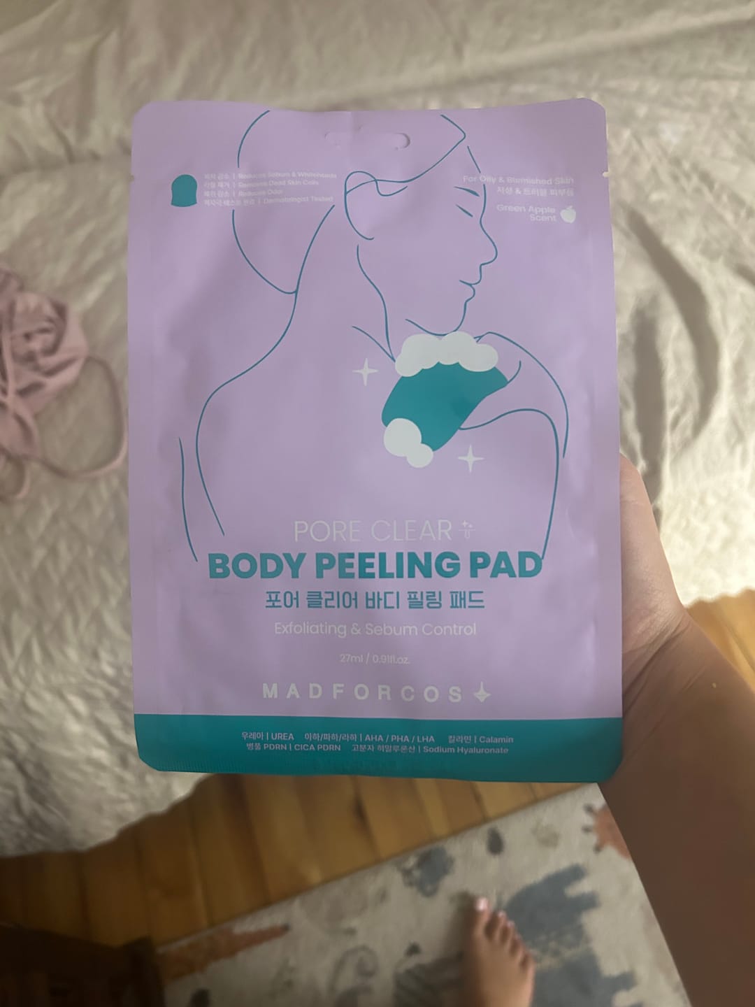 Customer photo review of Пилинг пад за тяло дълбока хидратация MADFORCOS Moisture Body Peeling Pad