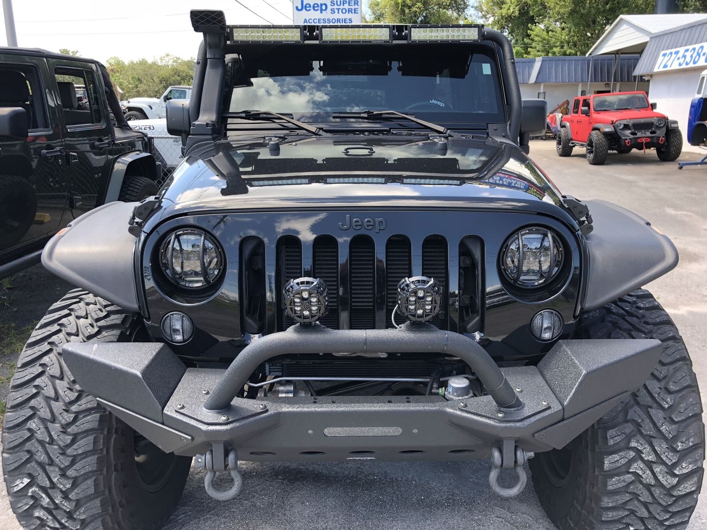 Customer photo review of Honeycomb LED Headlights For 97-18 Jeep Wrangler TJ/ JK (ETA Late August)