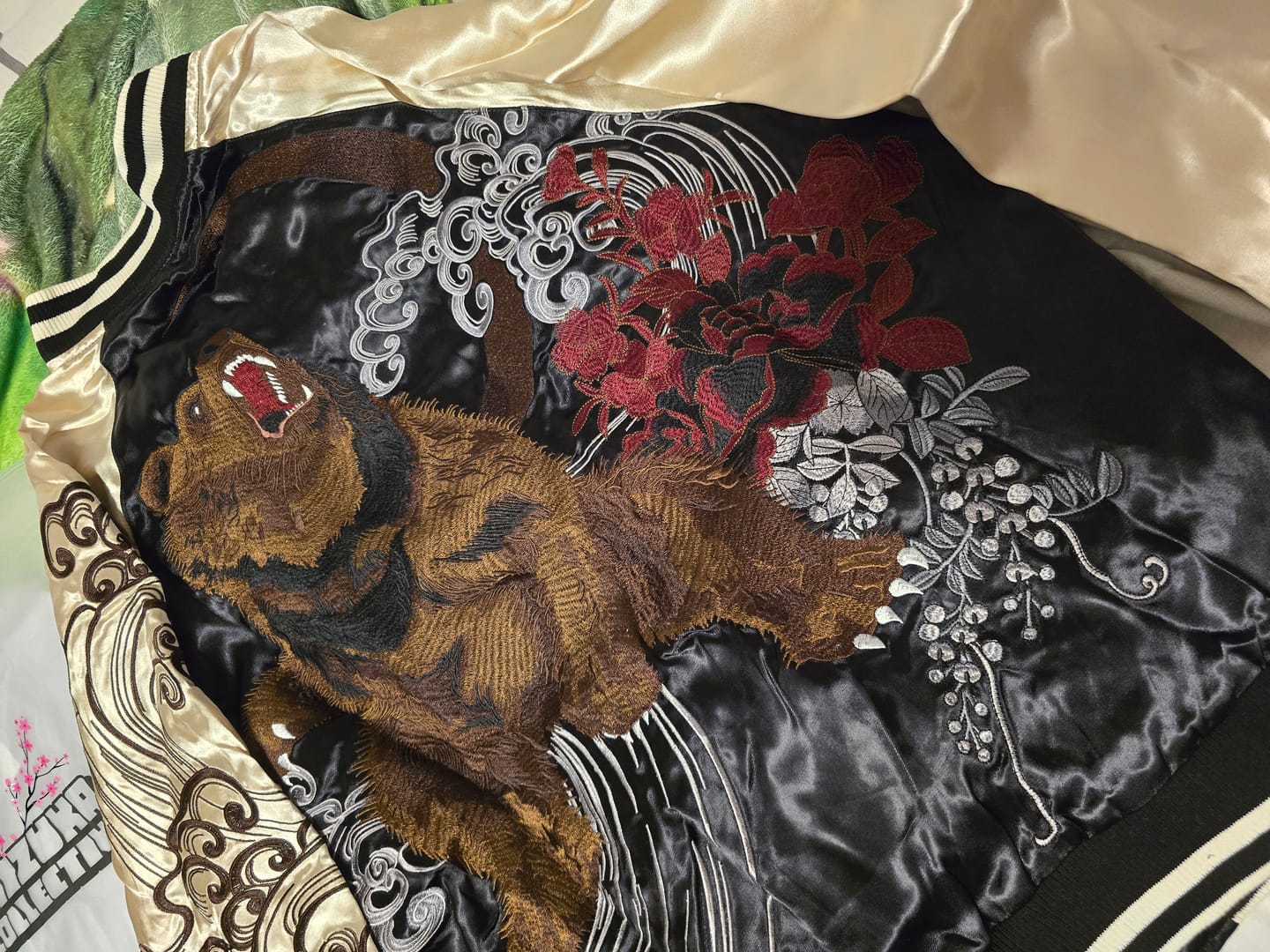 Customer photo review of Kurokuma Embroidered Sukajan Jacket