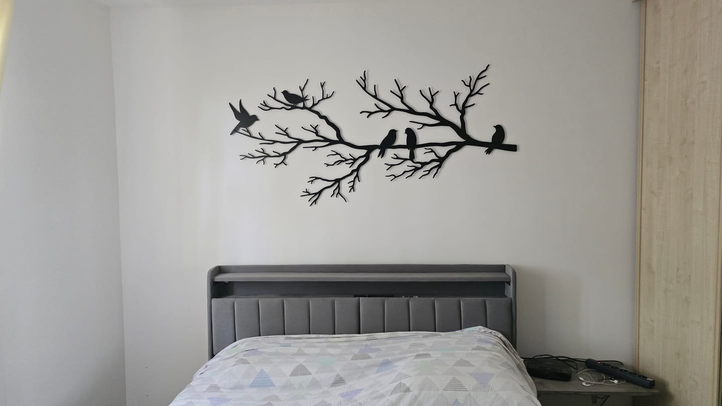 Customer photo review of Décoration murale en métal moderne - Oiseaux sur branche (V.02)