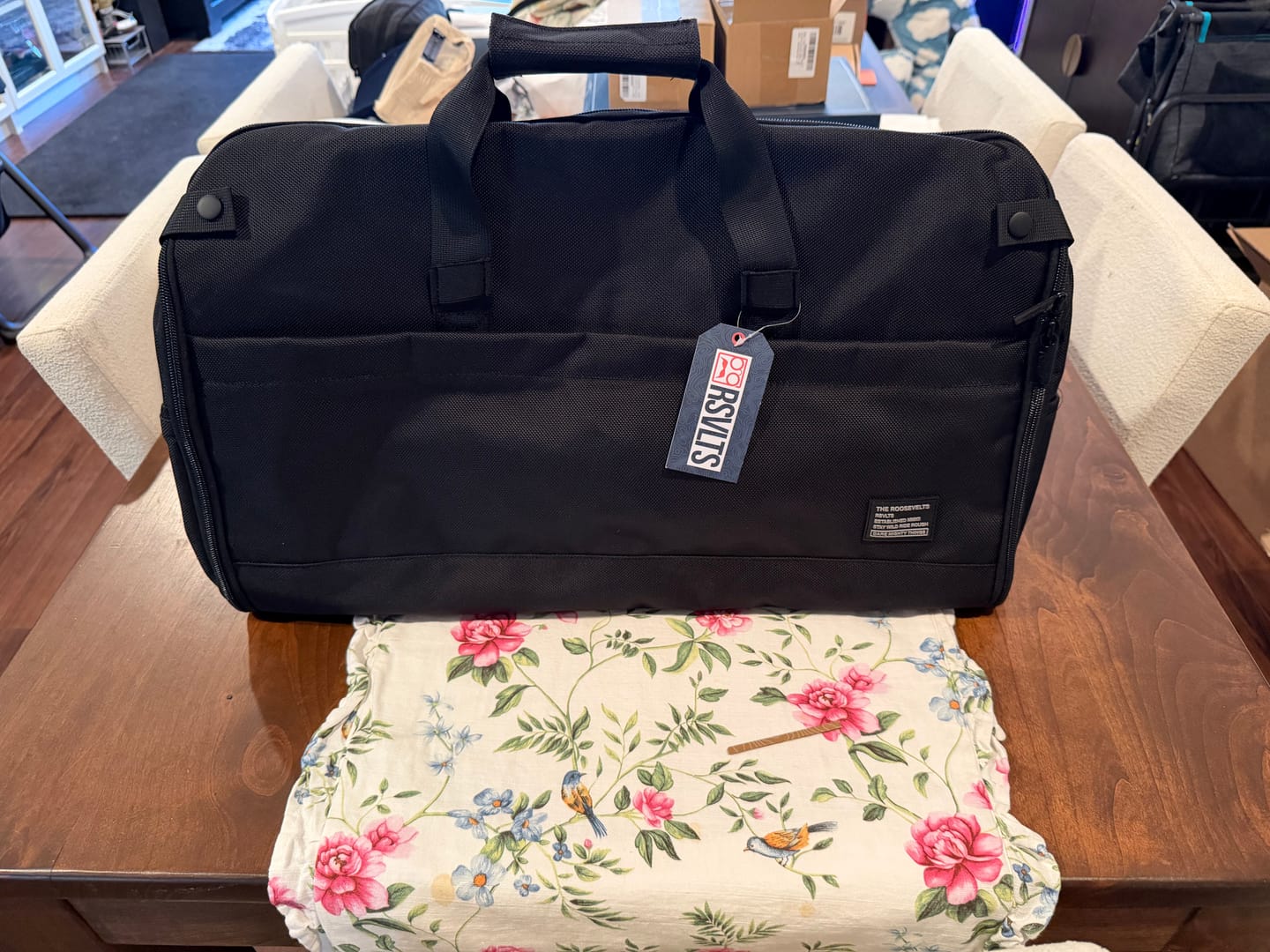 Customer photo review of Black – Garment Duffel