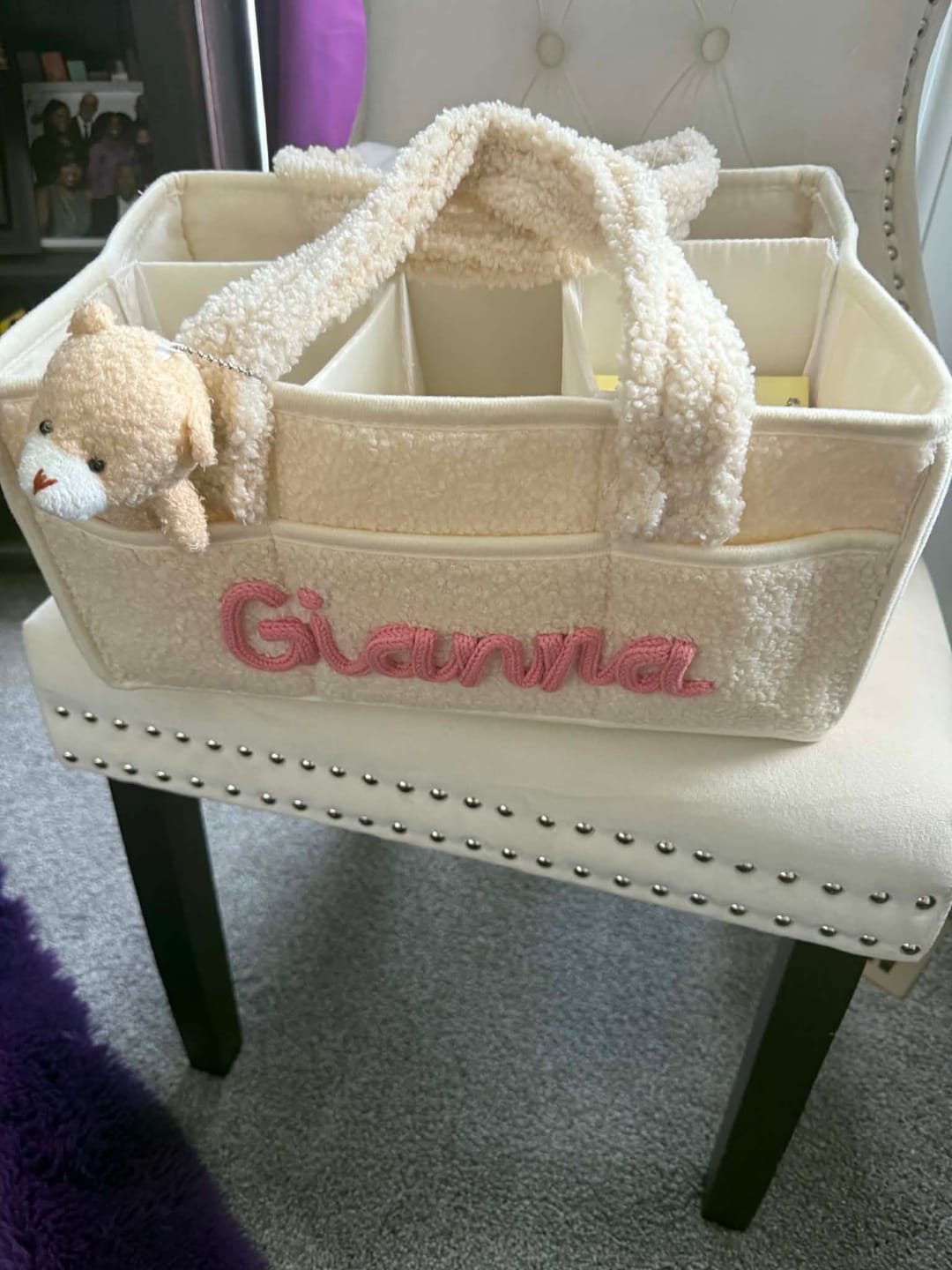 Customer photo review of K&C - Personalized Baby Storage Basket