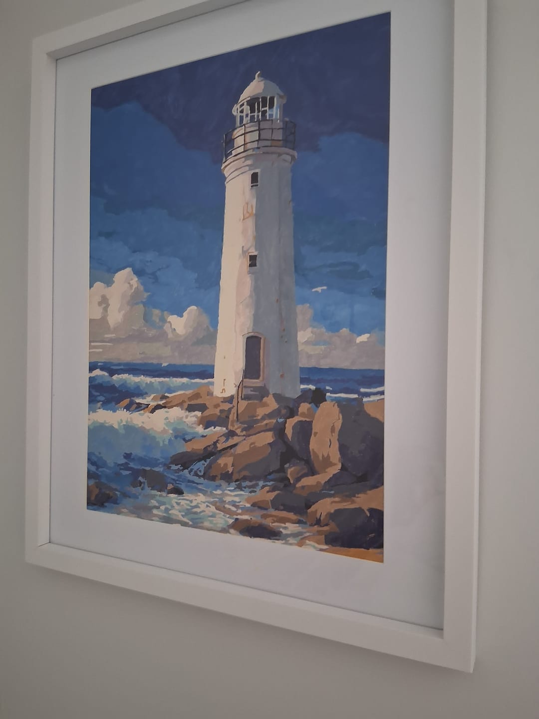 Customer photo review of Coastal Lighthouse | Paint by Number