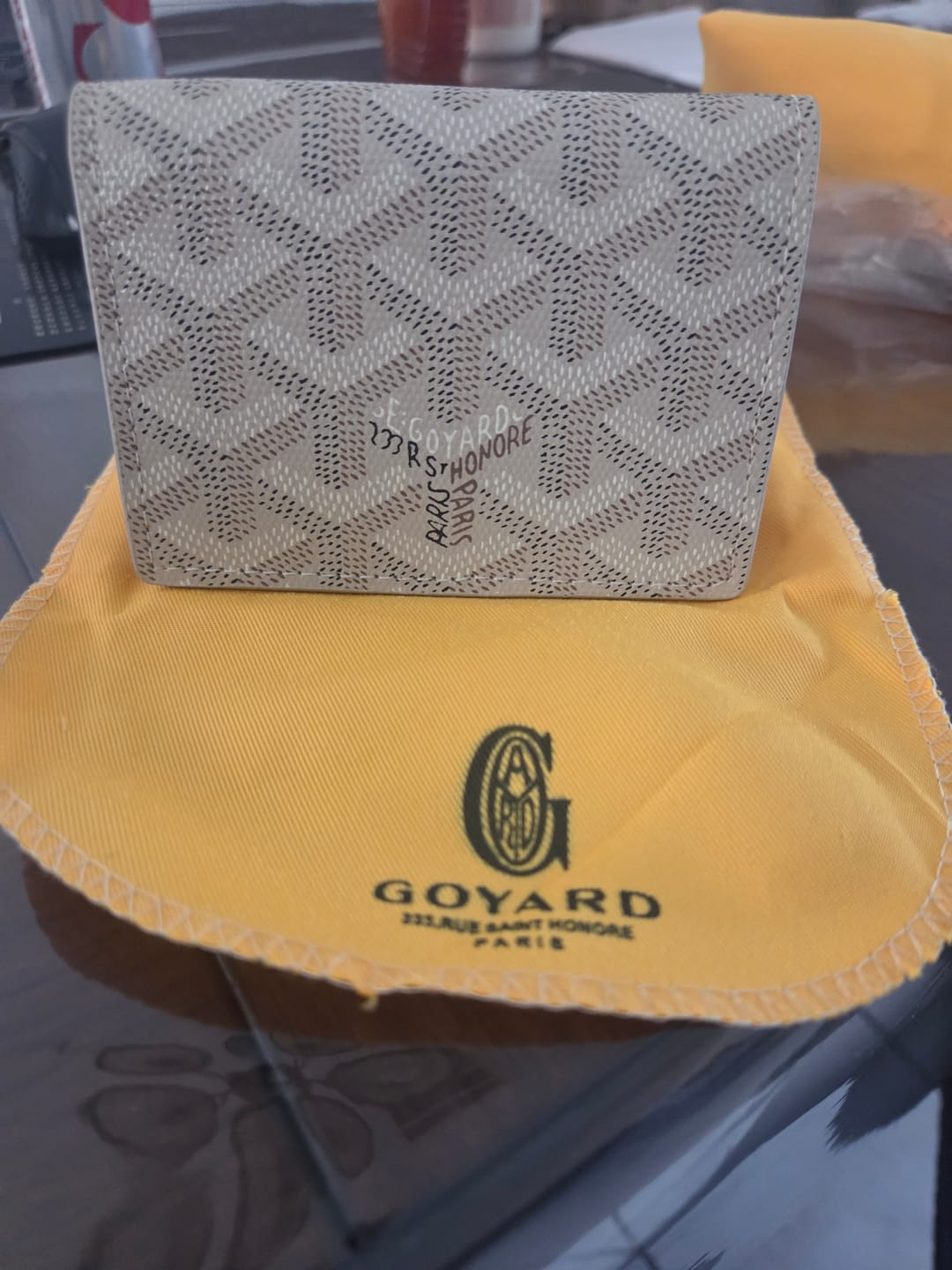 Customer photo review of Honoré Chevron Card Wallet