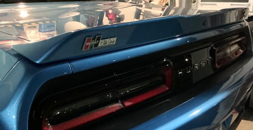 Customer photo review of Hurst EDITION Custom Emblem Car Badge