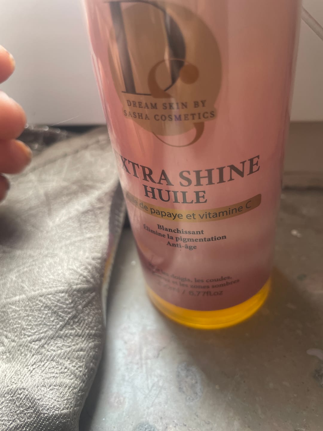Customer photo review of HUILE DE PAPAYE ET VITAMINE C -EXTRA SHINE