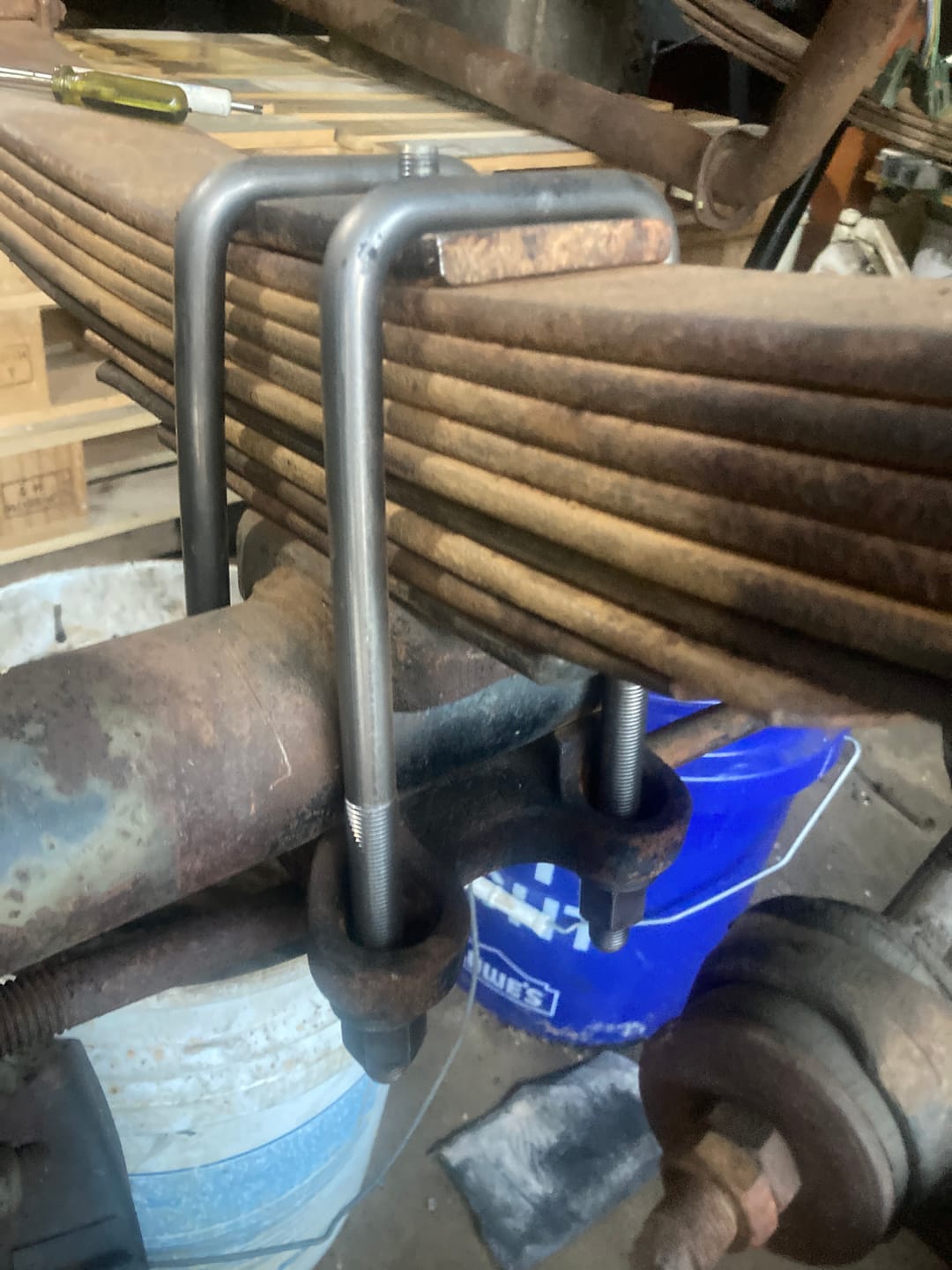 Customer photo review of 9/16 Inch Diameter U-Bolts - Square