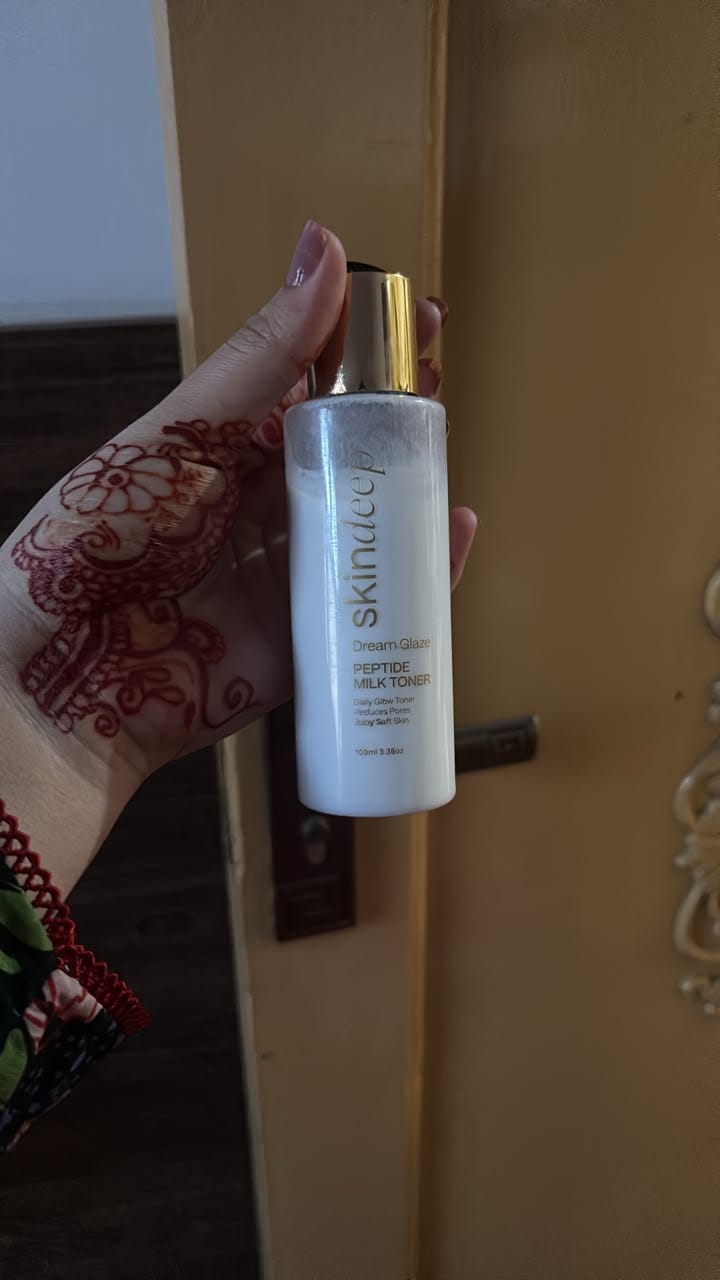 Customer photo review of DREAM GLAZE - Peptide Milk Toner