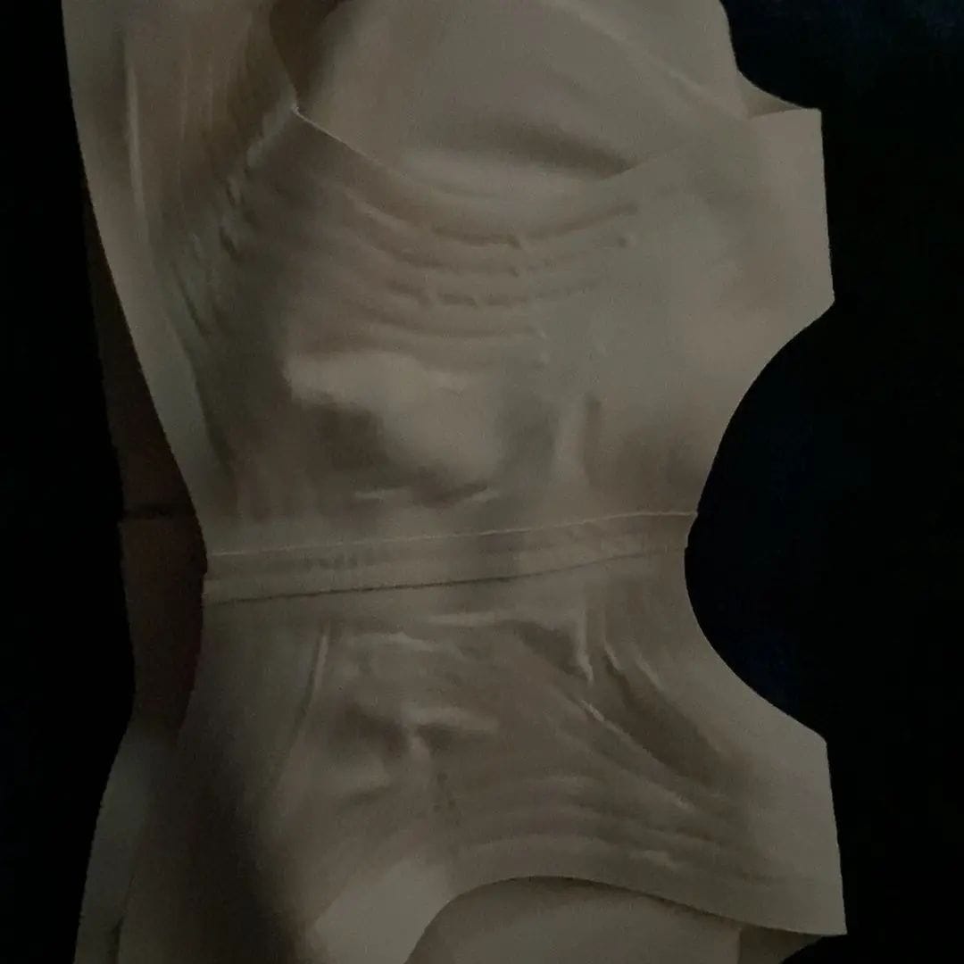 Customer photo review of Front Closure Cross-Back Wireless Posture Bra