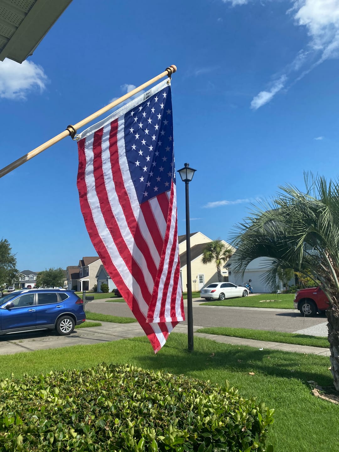 Customer photo review of 3' x 5' American Flag Set