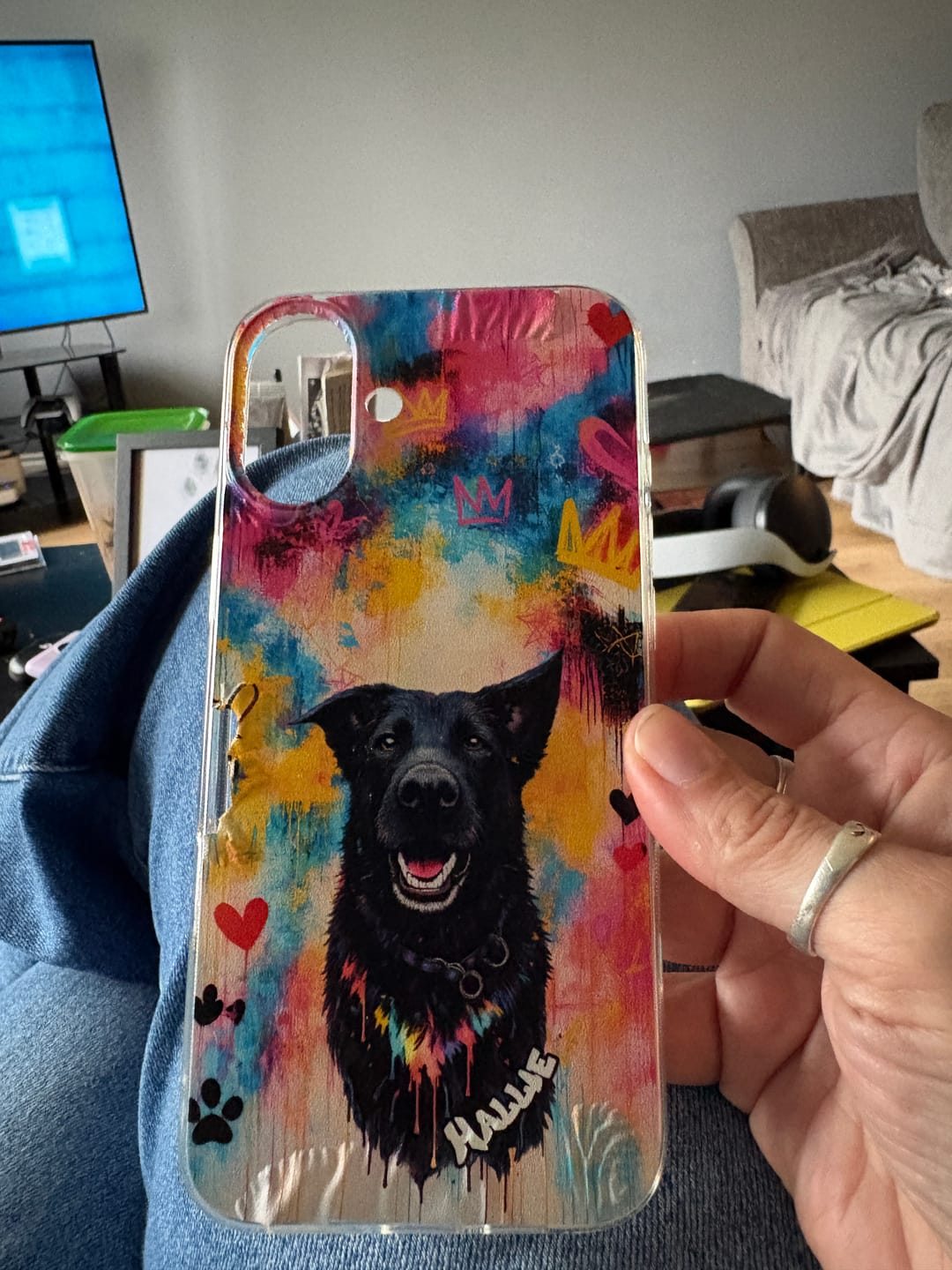 Customer photo review of Graffiti - Personalised Phone Case