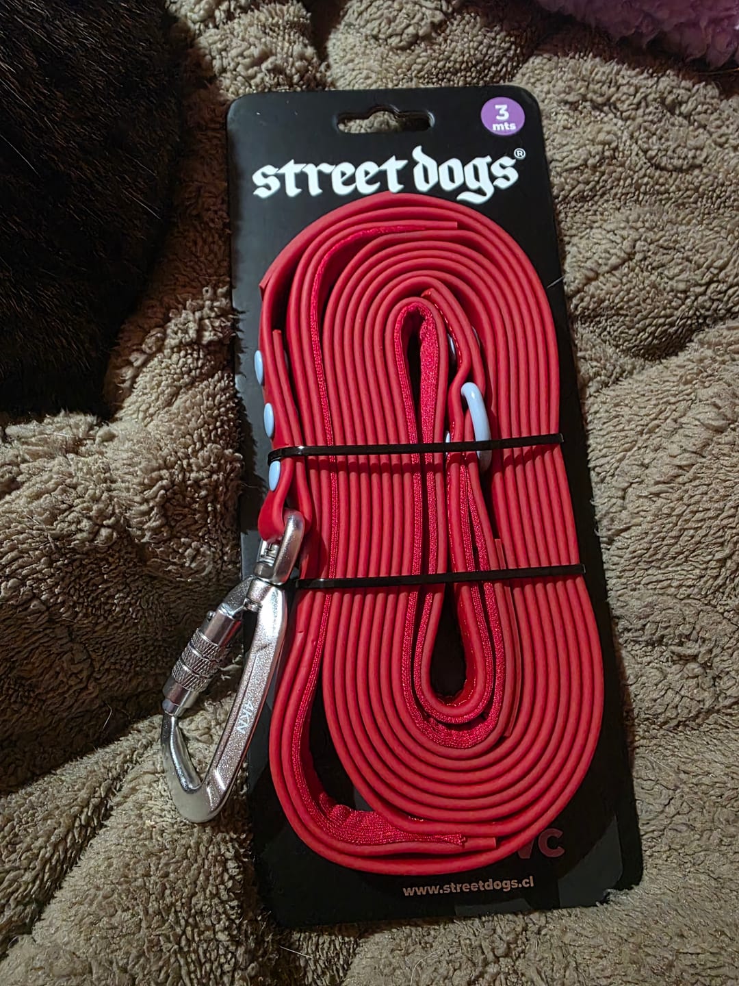 Customer photo review of Correa Larga para Perros - PVC | 3 mts | Red