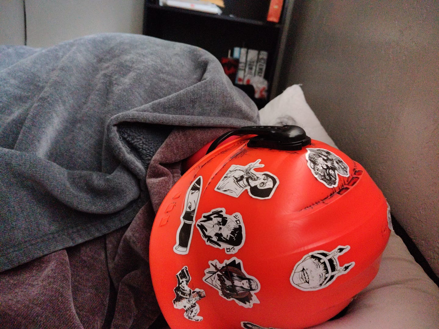 Customer photo review of Decibel Defense Attachable Hardhat Hearing Protection (Safety Red)