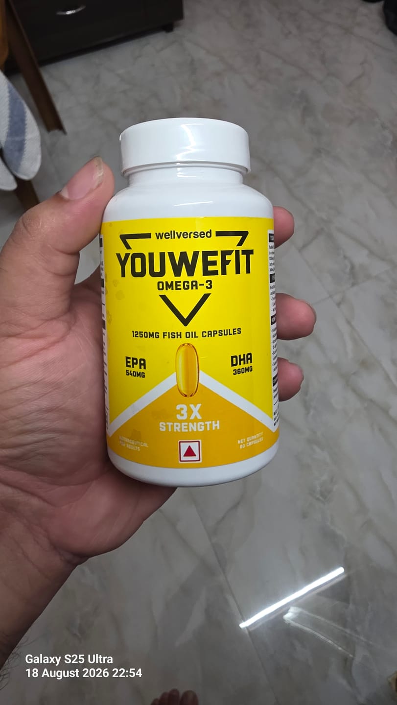 Customer photo review of YouWeFit Omega-3 Fish Oil (60 Capsules), 1250mg