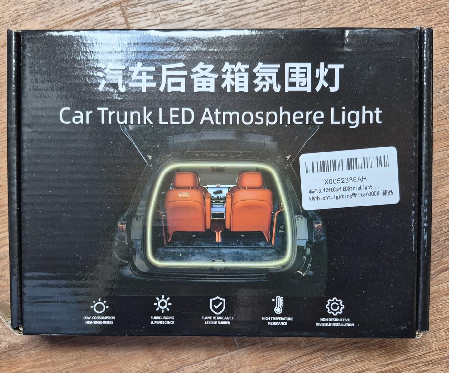 Customer photo review of BOLTHUT™ LED Trunk Light Strip — Auto-On Cargo Lighting