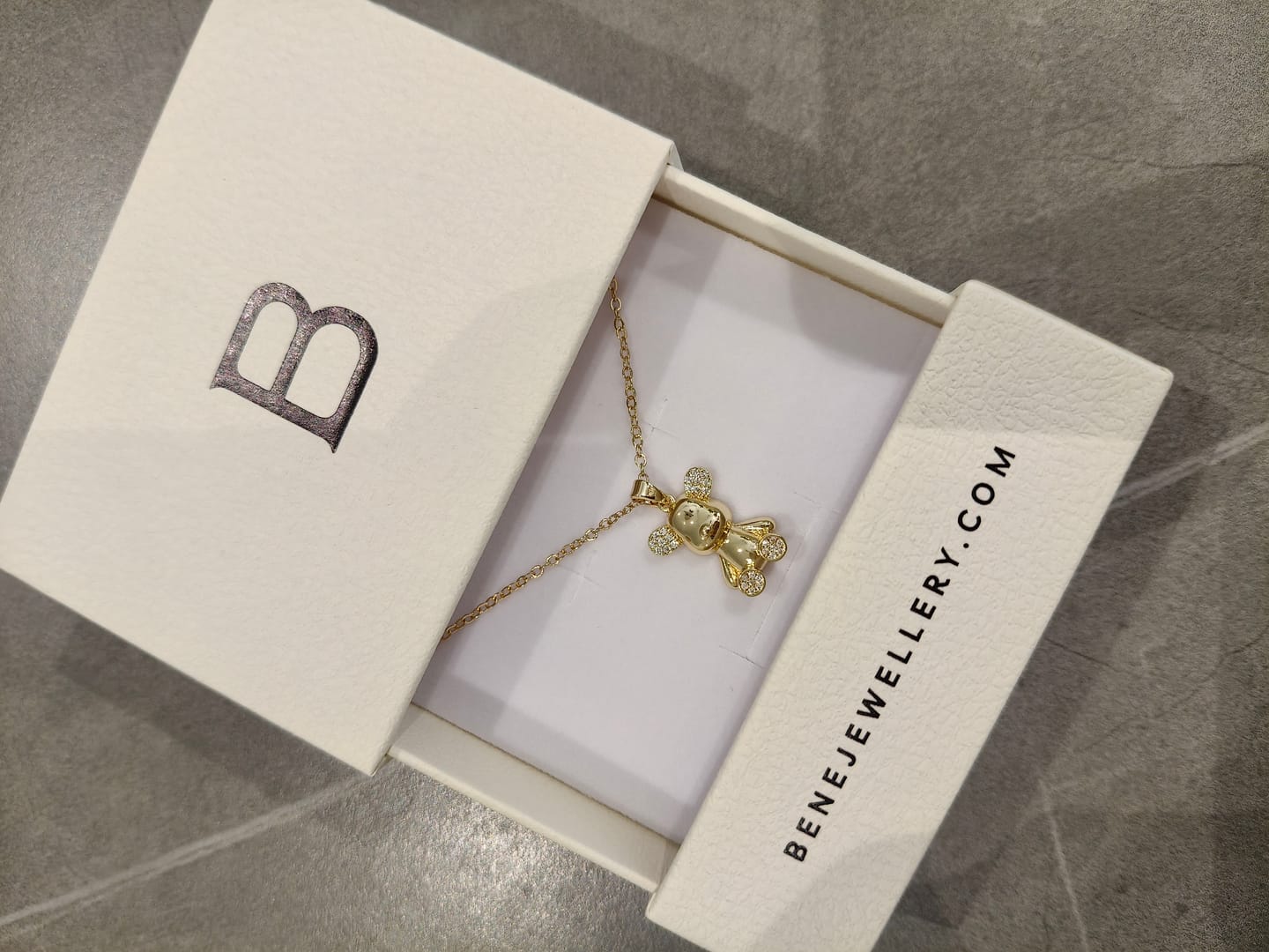 Customer photo review of Riko Teddy Necklace