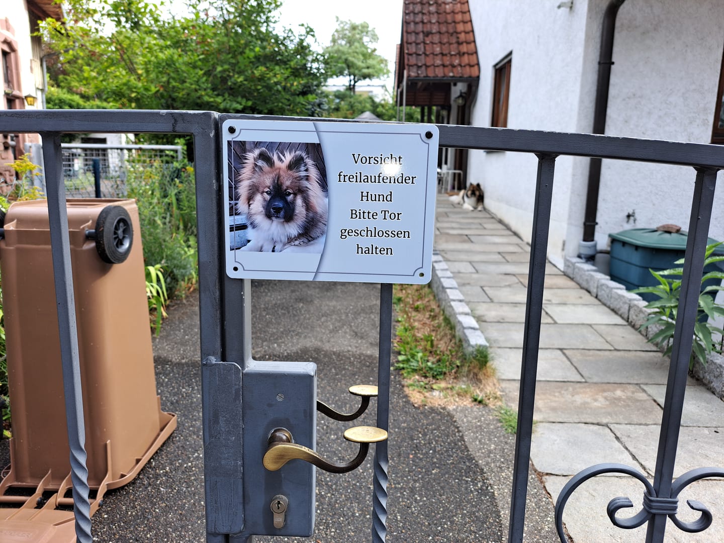 Customer photo review of Hunde-Türschild personalisiert mit Foto & Text (UV- und wetterfest)