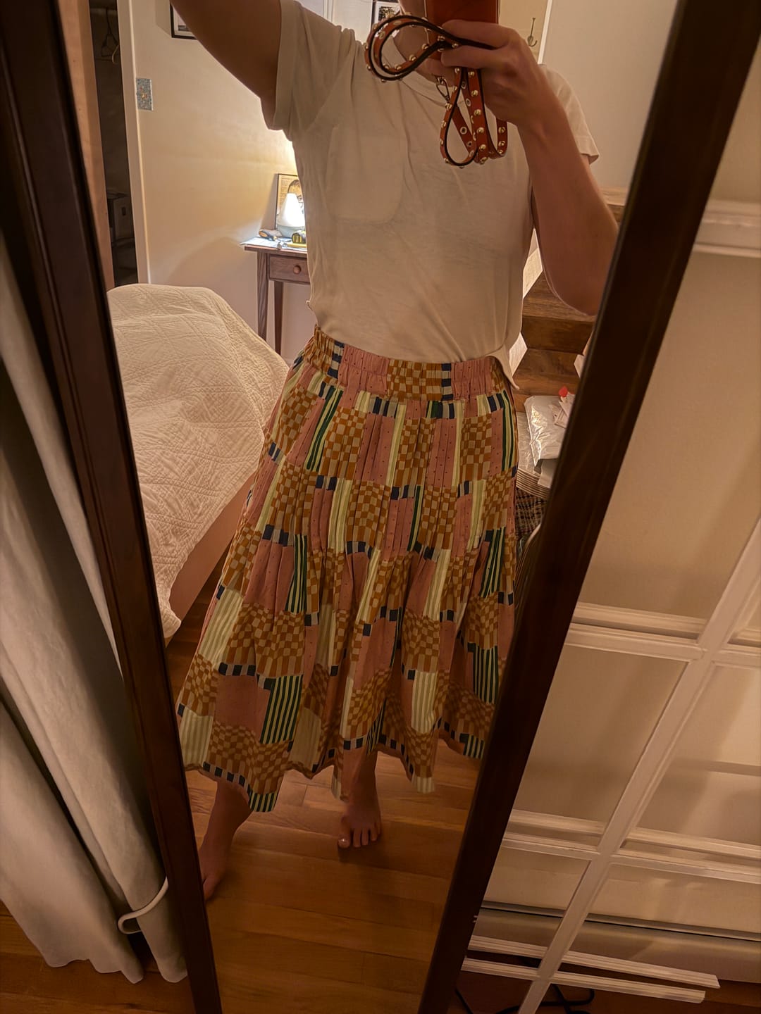 Customer photo review of RHYTHEM SKIRT | CHECK MATE