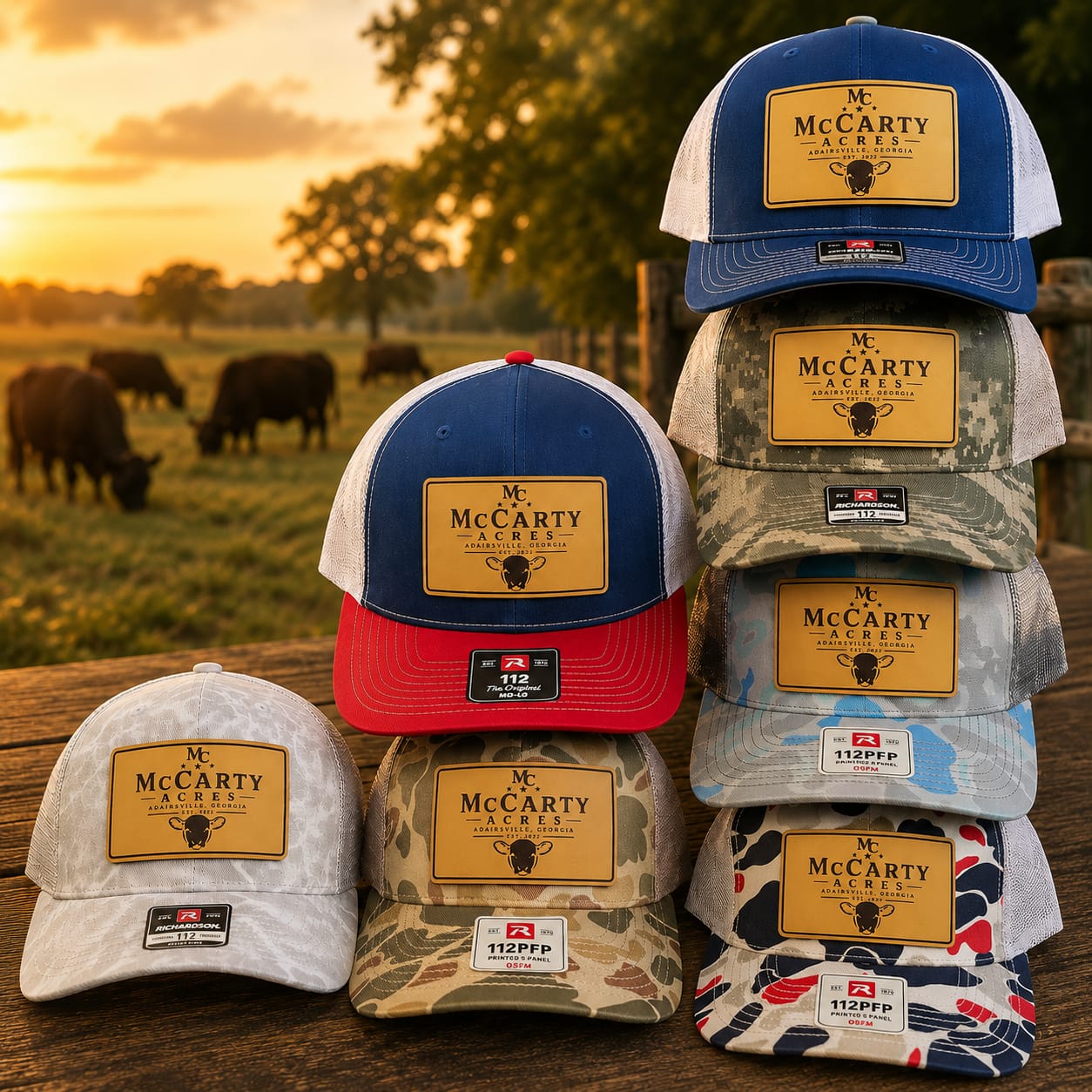 Customer photo review of Richardson 112 Custom Leather Patch Hats