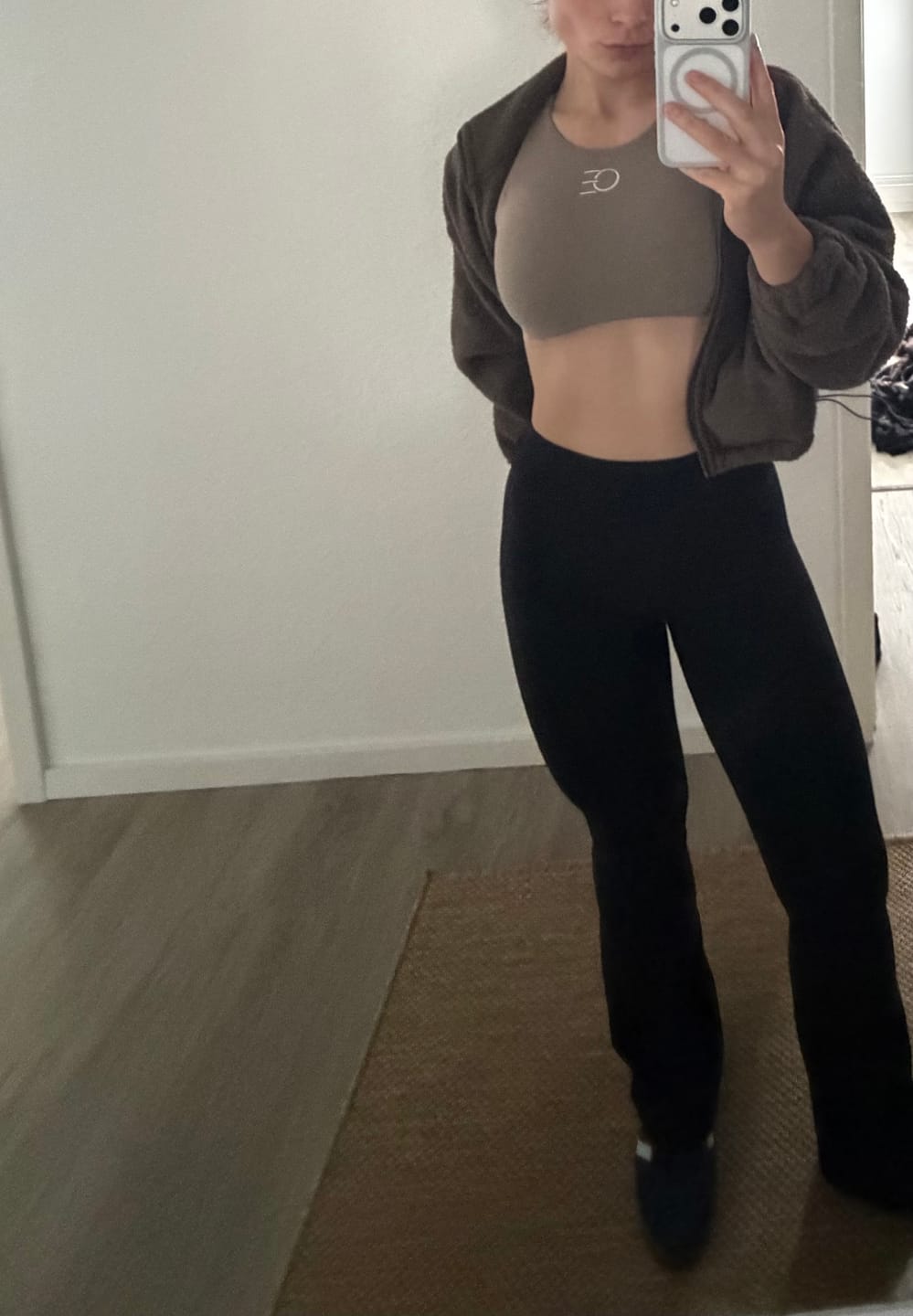 Customer photo review of DAVOMI Open Back Top - Dusk Grey