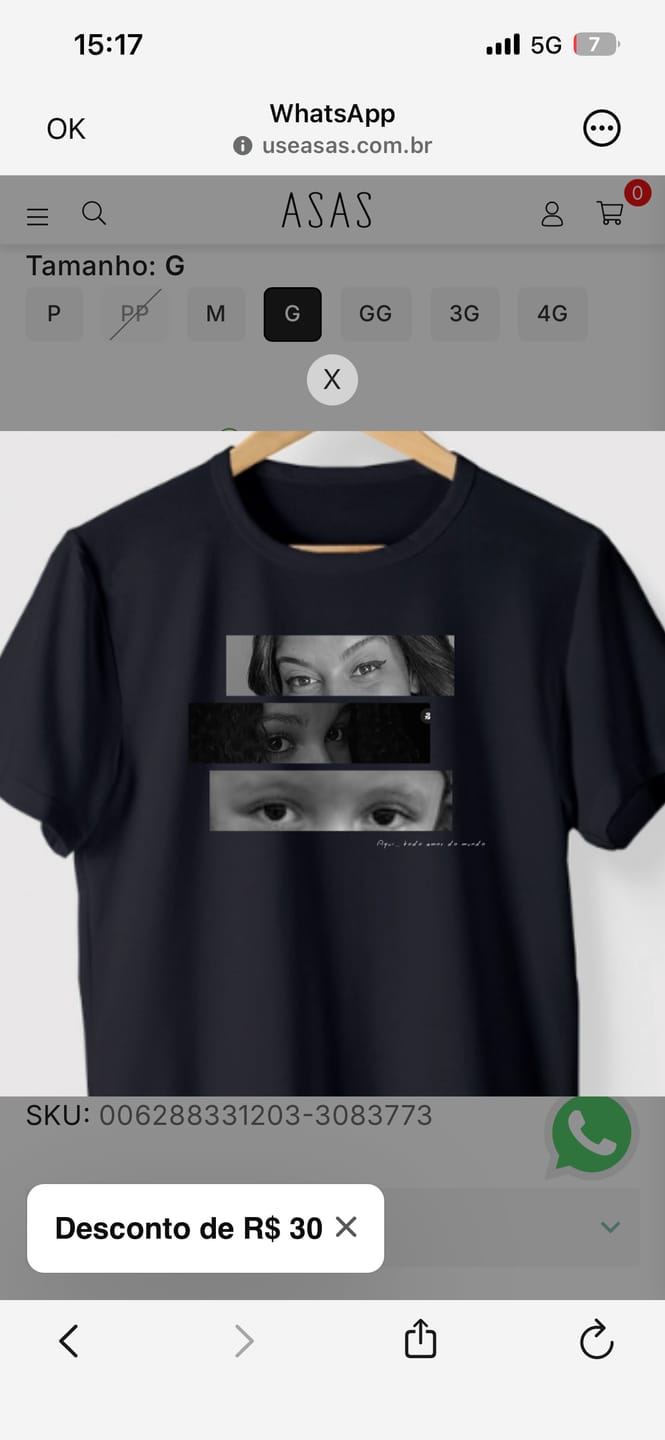 Customer photo review of Camiseta Personalizada OLHARES DOS FILHOS (Até 6) - Algodão 100%