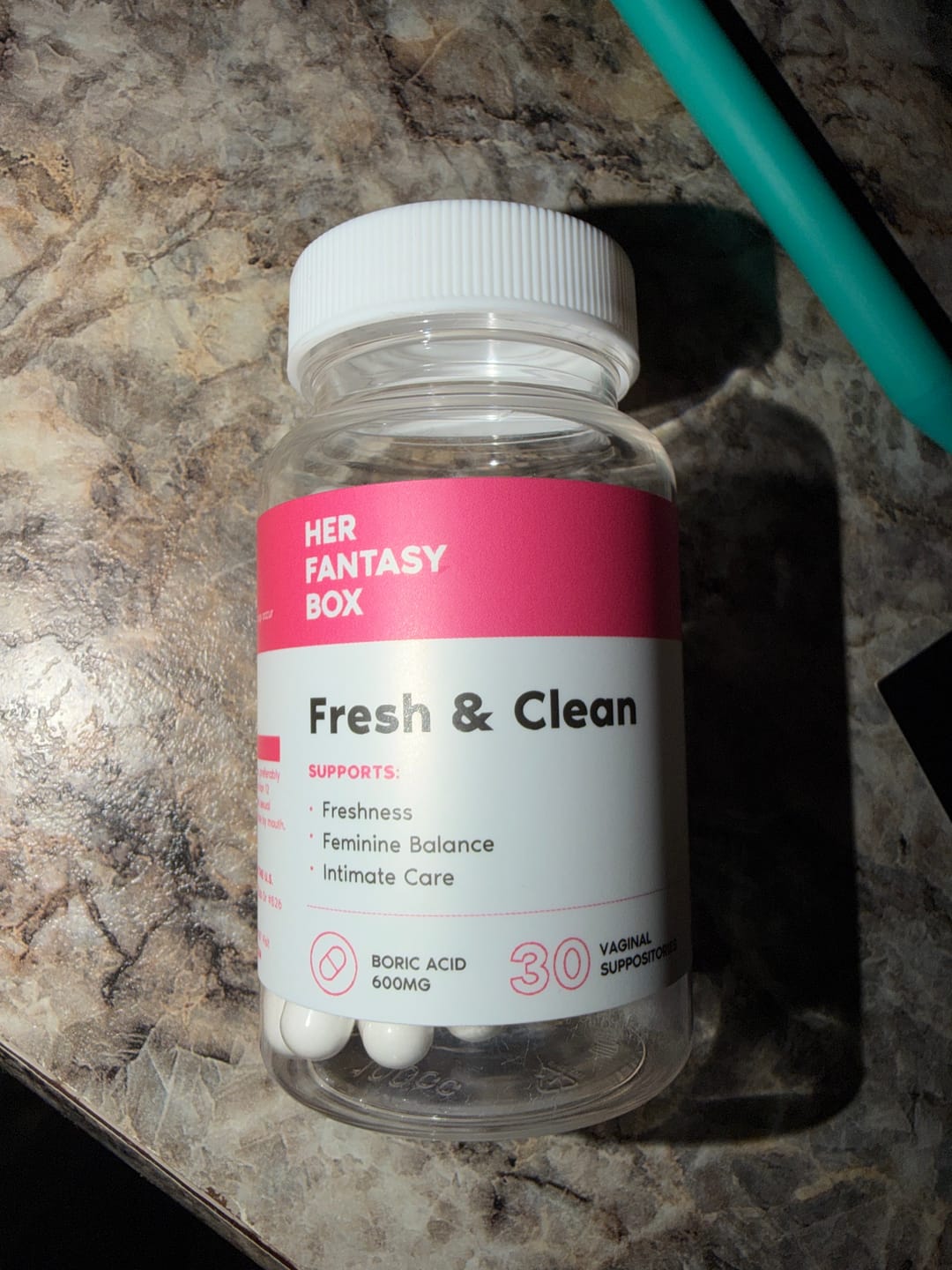 Customer photo review of Fresh & Clean pH Balancing Boric Acid Vaginal Suppository