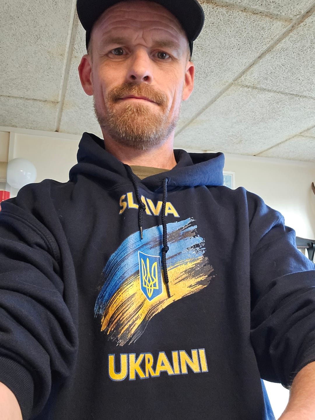 Customer photo review of Slava Ukraini Graphic Hoodie