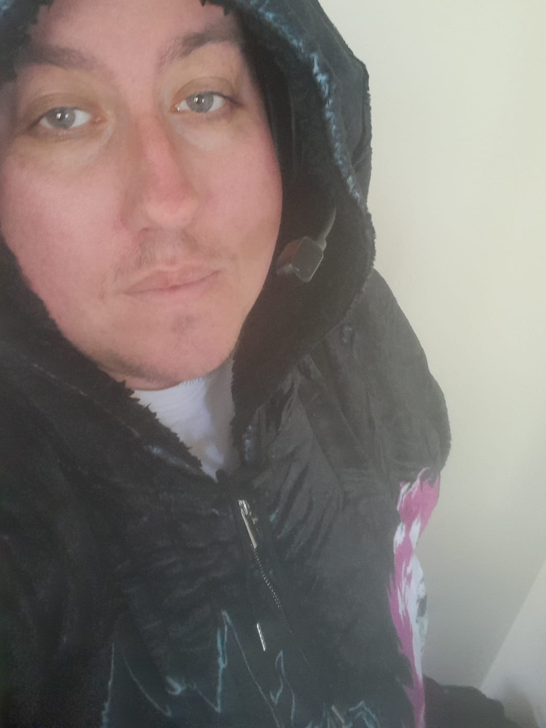 Customer photo review of ADULT BLANKET HOODIE - ANIME BLACK