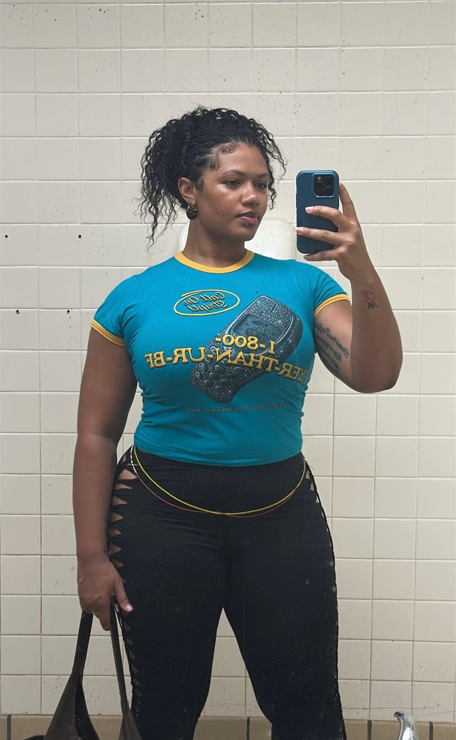 Customer photo review of FLYER THAN YOUR BF RINGER TEE