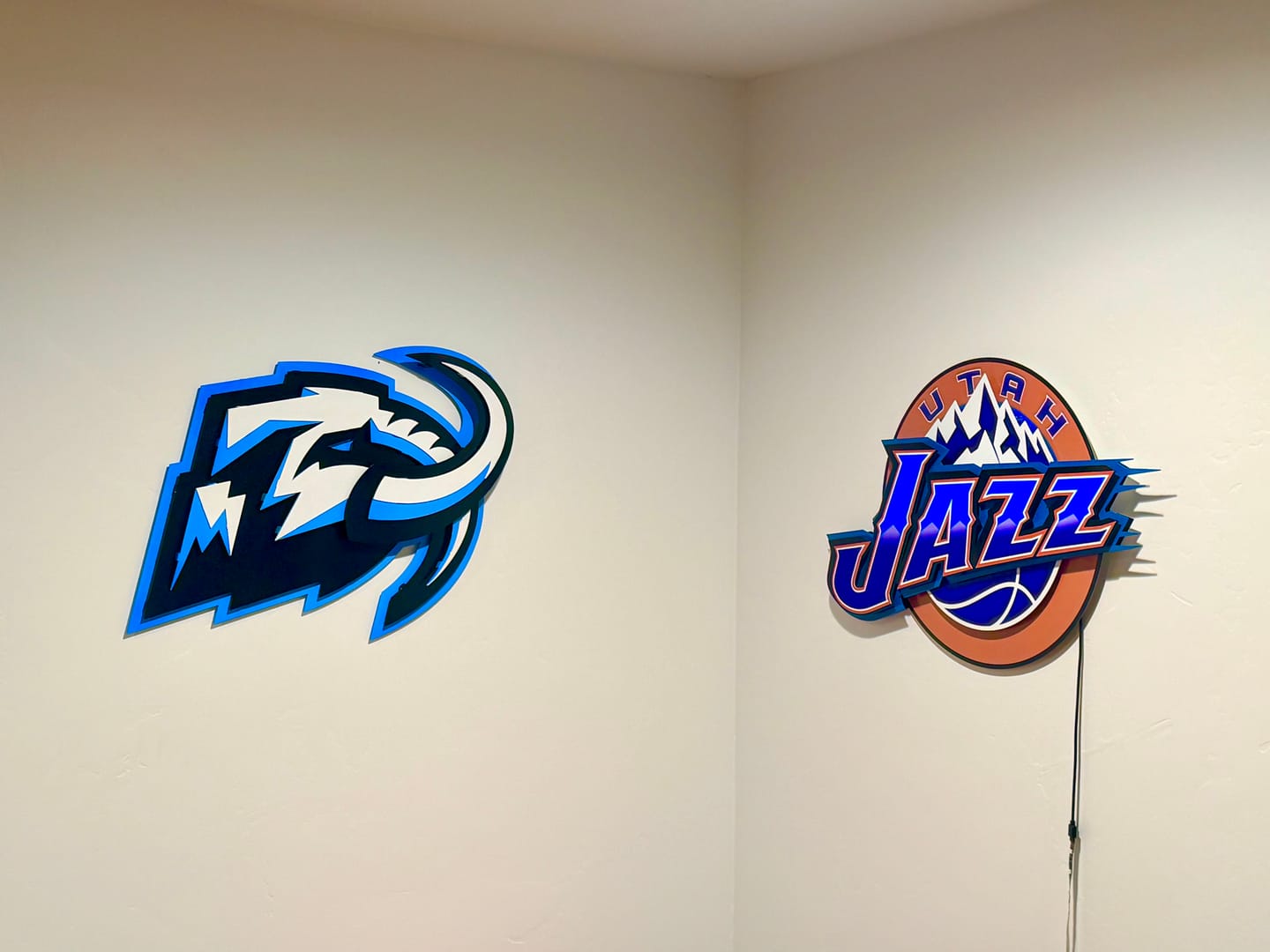Customer photo review of Utah Mammoth Primary Logo 3D Vintage Metal Wall Art