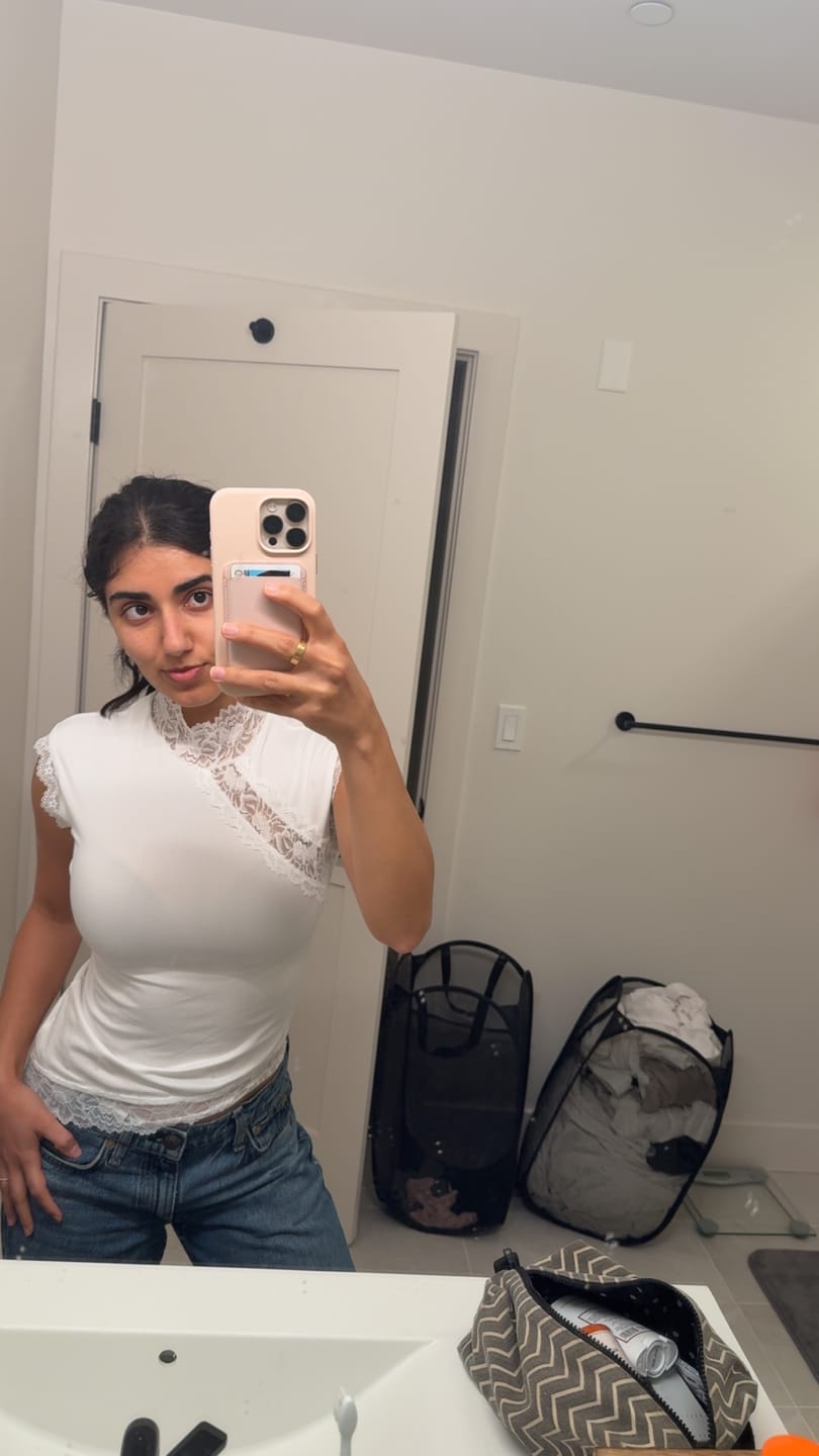 Customer photo review of White Lace Top