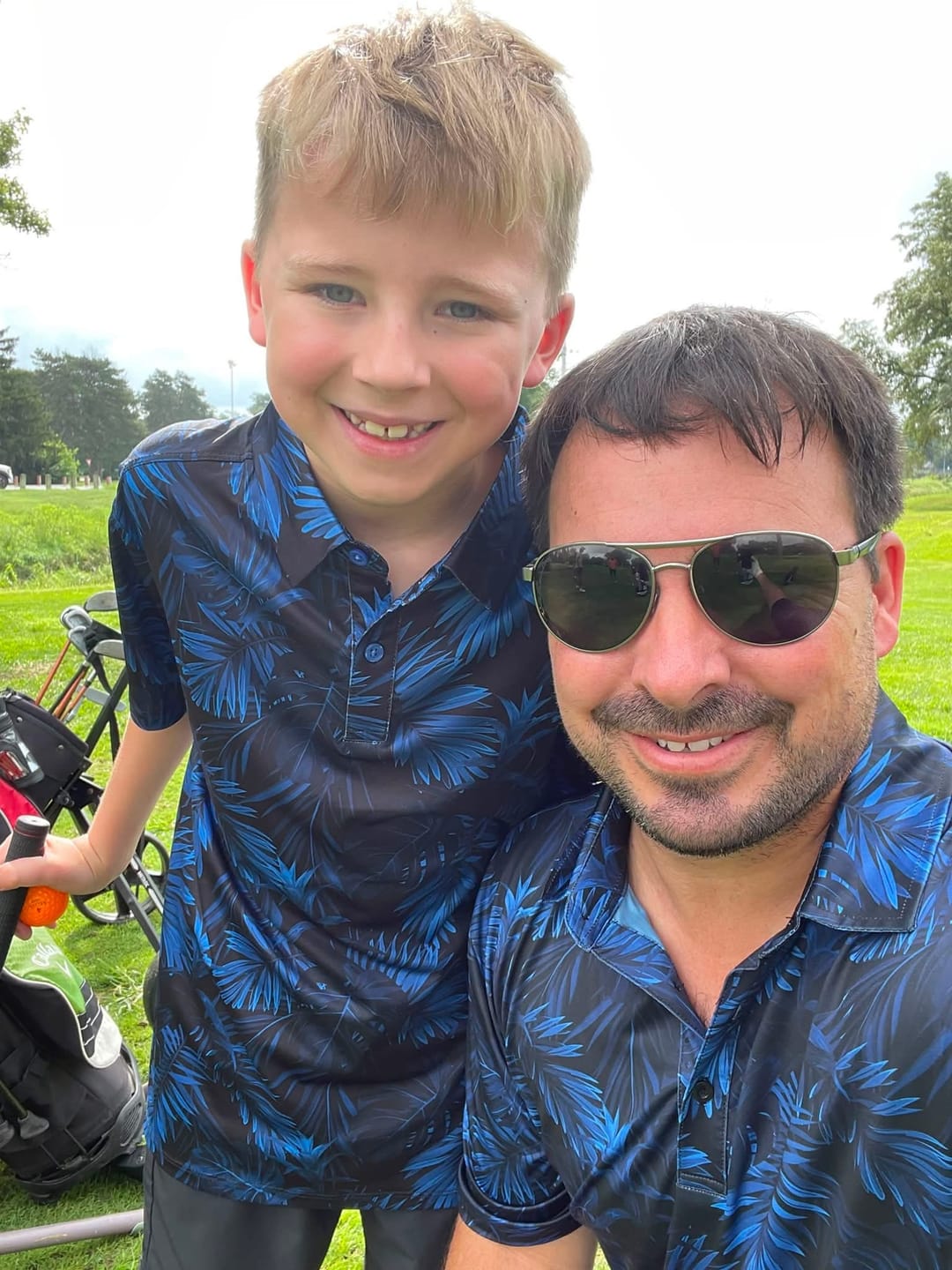 Customer photo review of Midnight Blue Golf Polo