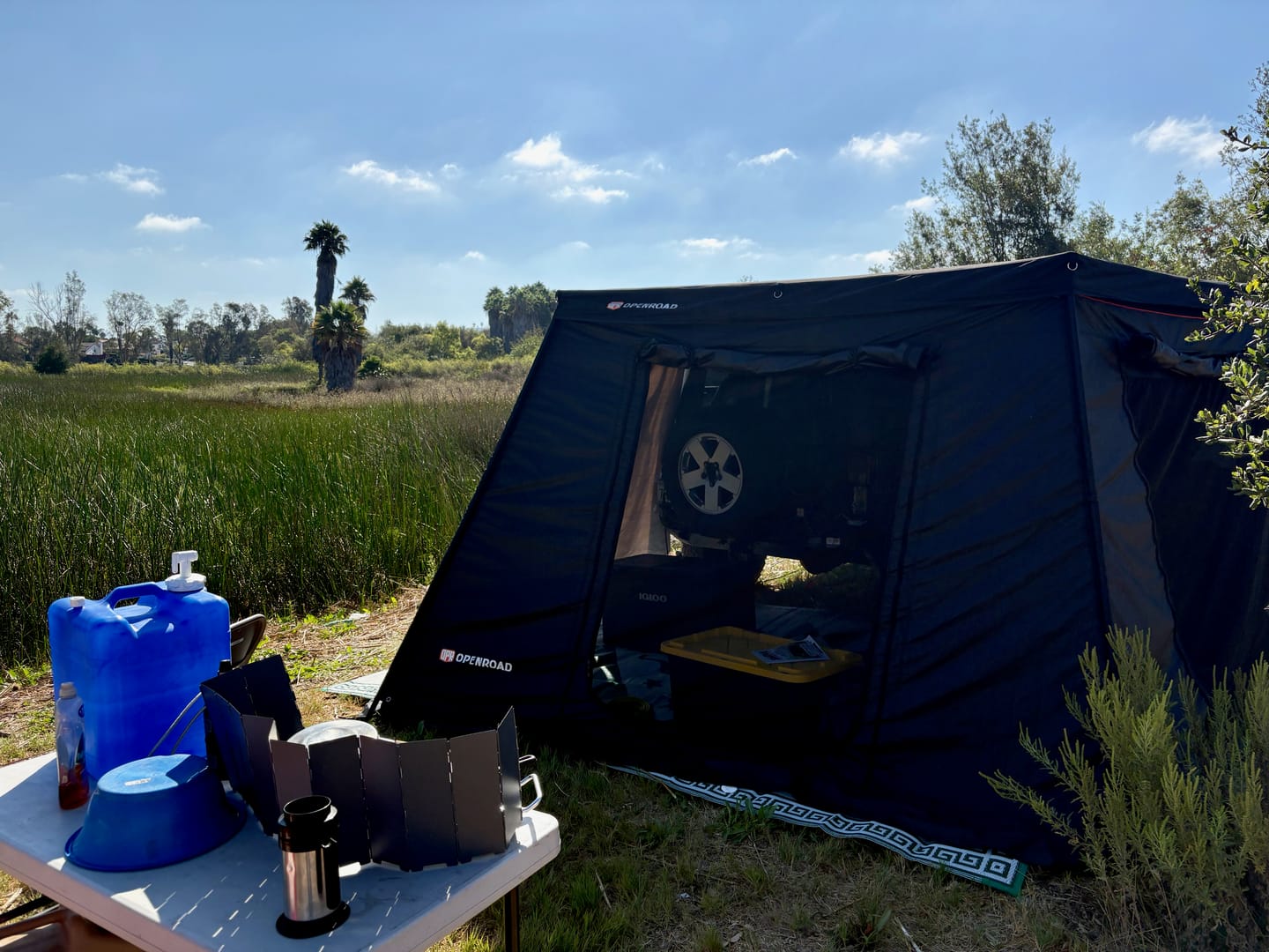 Customer photo review of OPENROAD  270 Free Standing Awning for Camping-Adventure Series
